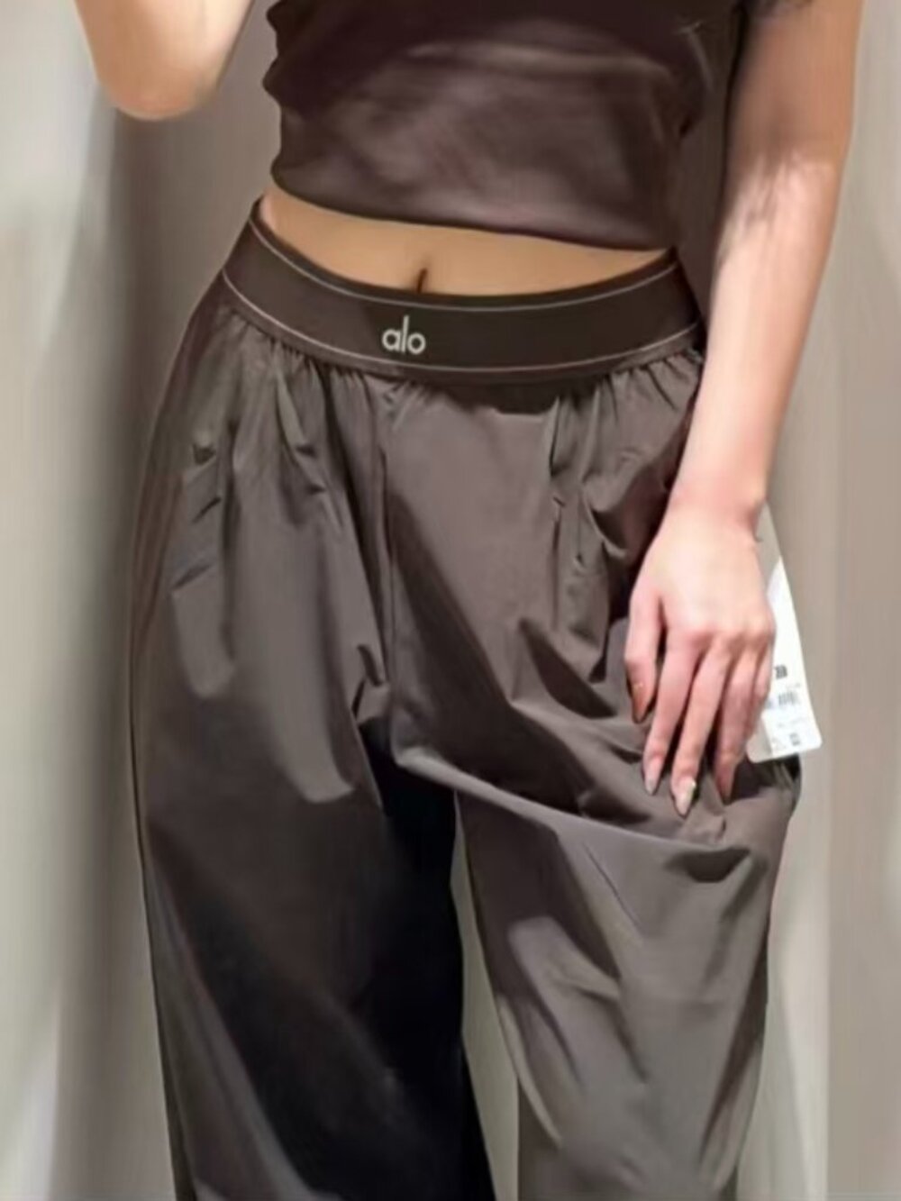 🌰Alo Yoga Suit Up Espresso Brown Wide Leg Trouser(Regular 30” Inseam)👩‍🚀